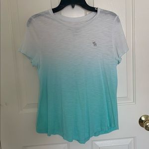 Abercrombie kids teal/white ombré t-shirt